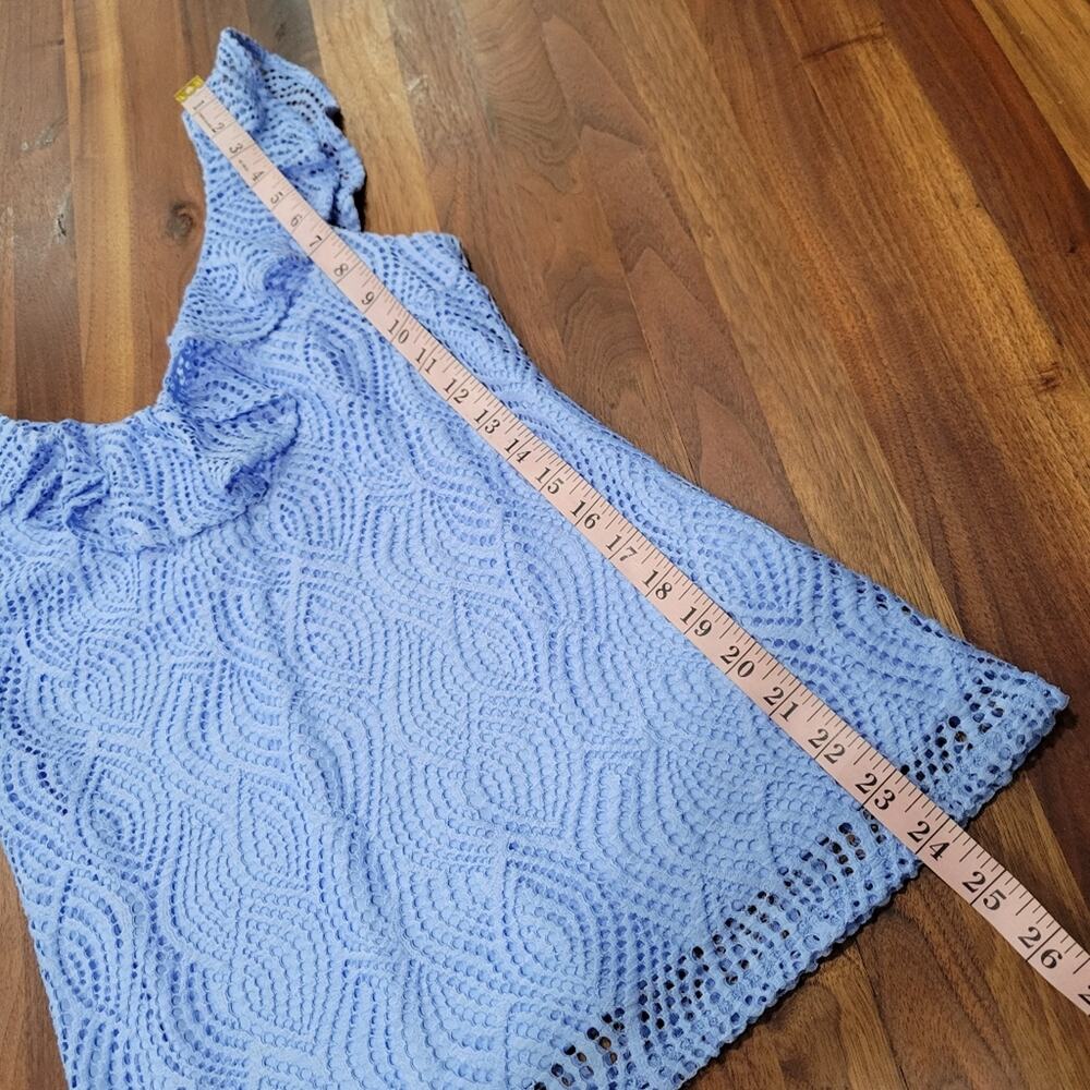 Lilly Pulitzer Alessa Lace Tank Top Ruffle neckline Fully Lined Size XS - Picture 3 of 7